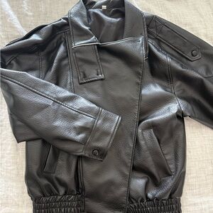 Black Faux Leather Jacket